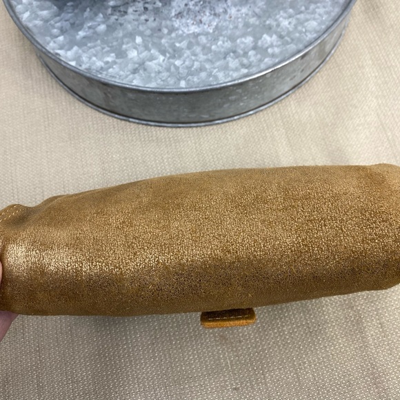 TANO ORIGINAL CHICKLIT GOLD SUEDE WALLET/CLUTCH - Picture 6 of 15